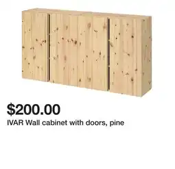 Ikea IVAR Wall cabinet with doors, pine offer