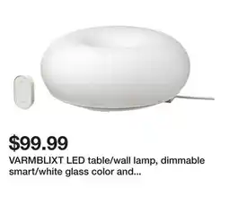 Ikea VARMBLIXT LED table/wall lamp, dimmable smart/white glass color and white spectrum offer