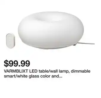 Ikea VARMBLIXT LED table/wall lamp, dimmable smart/white glass color and white spectrum offer