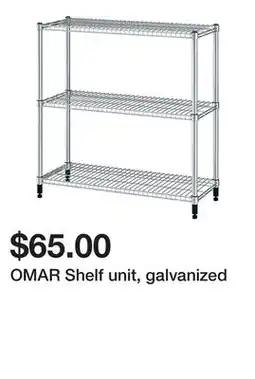 Ikea OMAR Shelf unit, galvanized offer