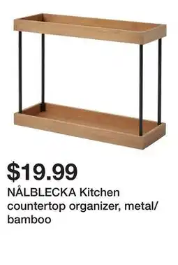 Ikea NÅLBLECKA Kitchen countertop organizer, metal/bamboo offer