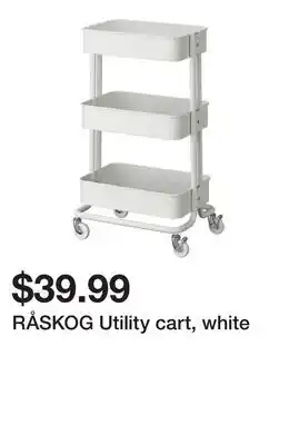 Ikea RÅSKOG Utility cart, white offer