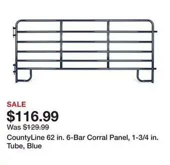 Tractor Supply Company CountyLine 62 in. 6-Bar Corral Panel, 1-3/4 in. Tube, Blue offer