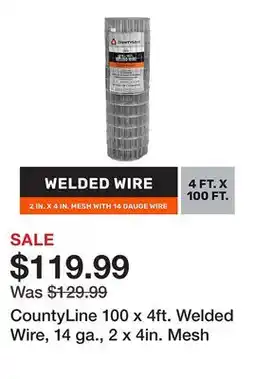 Tractor Supply Company CountyLine 100 x 4ft. Welded Wire, 14 ga., 2 x 4in. Mesh offer
