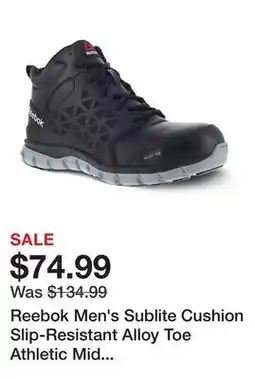 Tractor Supply Company Reebok Men's Sublite Cushion Slip-Resistant Alloy Toe Athletic Mid Work Shoes, EH Rated offer