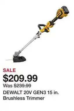 Tractor Supply Company DEWALT 20V GEN3 15 in. Brushless Trimmer offer
