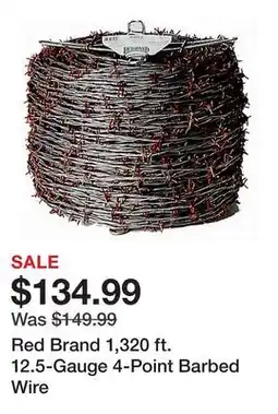 Tractor Supply Company Red Brand 1,320 ft. 12.5-Gauge 4-Point Barbed Wire offer