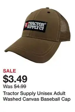 Tractor Supply Company Tractor Supply Unisex Adult Washed Canvas Baseball Cap offer
