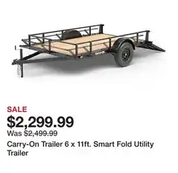 Tractor Supply Company Carry-On Trailer 6 x 11ft. Smart Fold Utility Trailer offer