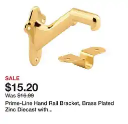 Tractor Supply Company Prime-Line Hand Rail Bracket, Brass Plated Zinc Diecast with Stamped Steel Clip 4 pk., MP9046-4 offer