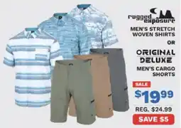 Big 5 Men's stretch woven shirts or original deluxe offer