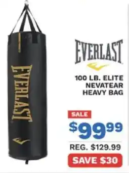 Big 5 Everlast elite nevatear heavy bag offer