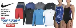 Big 5 Nike men's or women's swim apparel offer