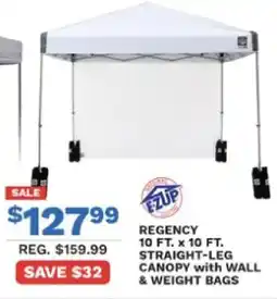 Big 5 Regency straight-leg canopy with wall & weight bags offer