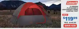 Big 5 Coleman 6-person flatwoods II lightweight dome camping tent offer
