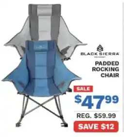 Big 5 Black sierra padded rocking chair offer
