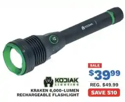 Big 5 Kodiak kraken 6,000-lumen rechargeable flashlight offer