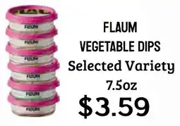 Seven Mile Market Flaum vegetable dips offer
