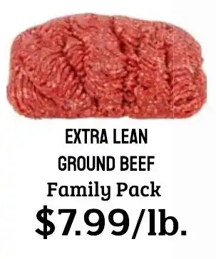 Seven Mile Market Extra lean ground beef family pack offer