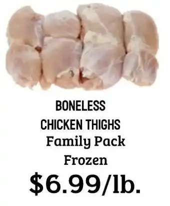 Seven Mile Market Boneless chicken thighs offer