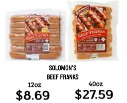 Seven Mile Market Solomon's beef franks offer
