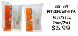 Seven Mile Market Best BEV pet cups with lids offer
