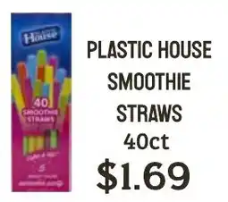 Seven Mile Market Plastic house smoothie straws offer