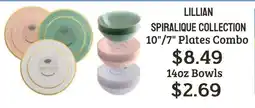 Seven Mile Market Lillian spiralique collection 10"/7" plates combo offer