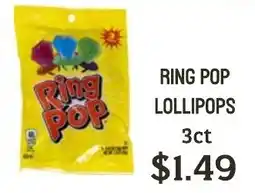 Seven Mile Market Ring pop lollipops offer