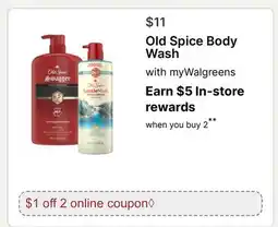 Walgreens Old Spice Body Wash offer