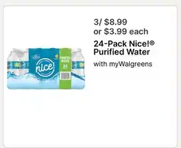 Walgreens 24-Pack Nice! Purified Water offer
