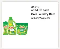 Walgreens Gain Laundry Care offer