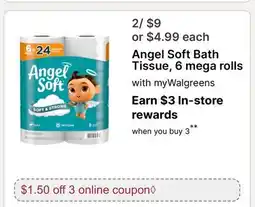 Walgreens Angel Soft Bath Tissue offer