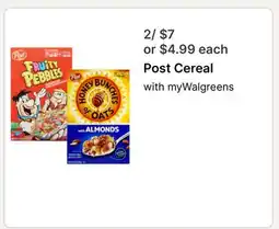 Walgreens Post Cereal offer