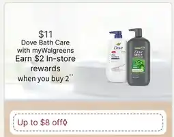 Walgreens Dove Bath Care offer