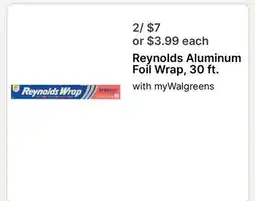 Walgreens Reynolds Aluminum Foil Wrap offer