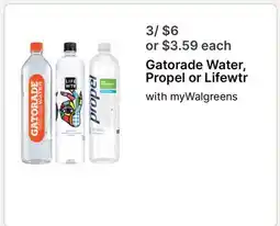 Walgreens Gatorade Water, Propel or Lifewtr offer