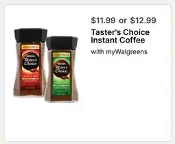 Walgreens Taster's Choice Instant Coffee offer