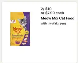 Walgreens Meow Mix Cat Food offer