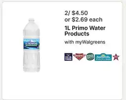 Walgreens 1L Primo Water Products offer