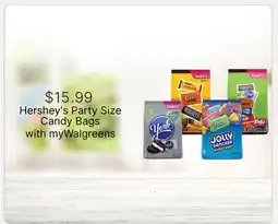 Walgreens Hershey's Party Size Candy Bags offer