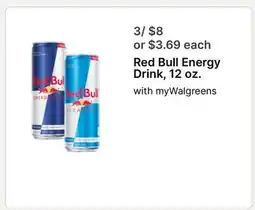 Walgreens Red Bull Energy Drink, 12 oz offer