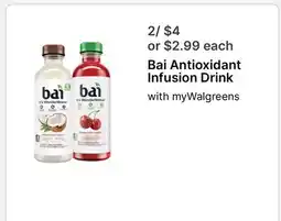 Walgreens Bai Antioxidant Infusion Drink offer