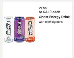 Walgreens Ghost Energy Drink offer