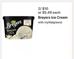 Walgreens Breyers Ice Cream offer