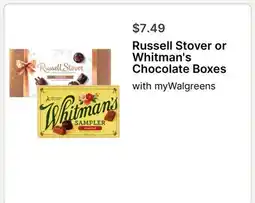 Walgreens Russell Stover or Whitman's Chocolate Boxes offer