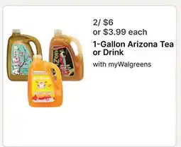 Walgreens Arizona Tea or Drink offer