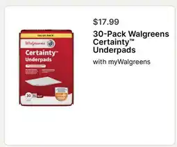 Walgreens Walgreens Certainty Underpads offer