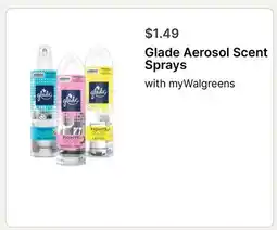 Walgreens Glade Aerosol Scent Sprays offer