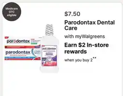 Walgreens Parodontax Dental Care offer